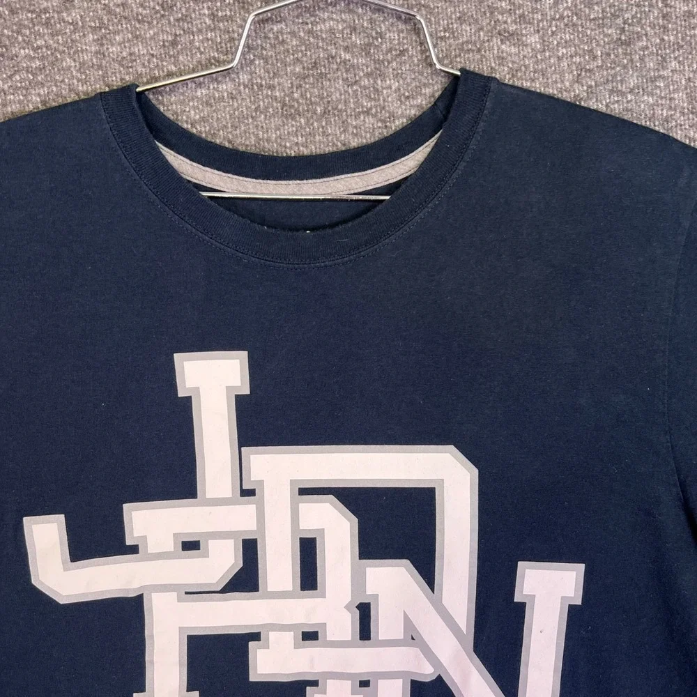 Jordan Shirt Men L Navy Athletic Casual Short Sleeve JRDN Graphic Jumpman Cotton